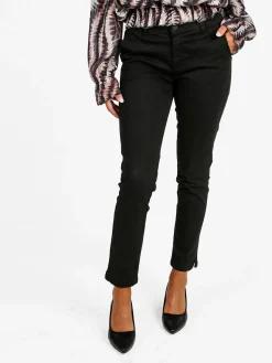 Solada Pantaloni donna slim fit a vita bassa - moro