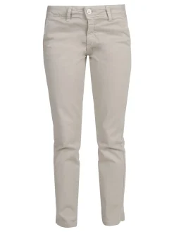 Solada Pantaloni donna slim fit a vita bassa - beige