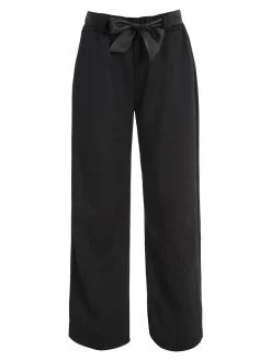 Solada Pantaloni donna vita alta a gamba larga - nero