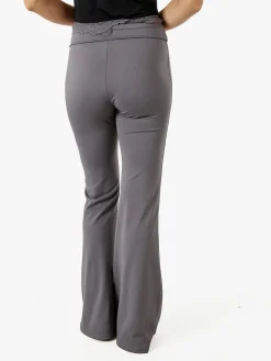 Solada Pantaloni eleganti a zampa con pizzo in vita - grigio
