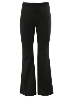 Solada Pantaloni eleganti a zampa con pizzo in vita - nero