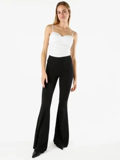 Solada Pantaloni eleganti da donna con finale a zampa - nero
