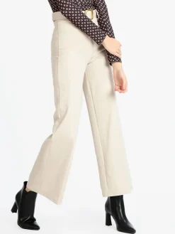 Solada Pantaloni gamba larga da donna con cintura