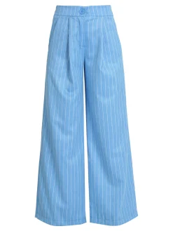 Solada Pantaloni gessati donna a gamba larga
