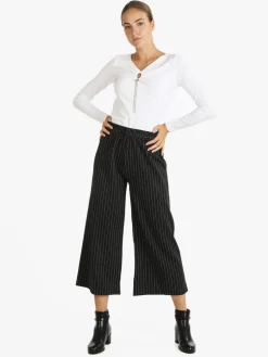 Solada Pantaloni gessati donna a gamba larga