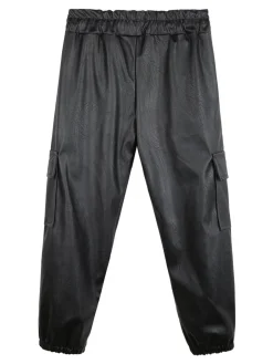 Solada Pantaloni in ecopelle da bambina con tasconi