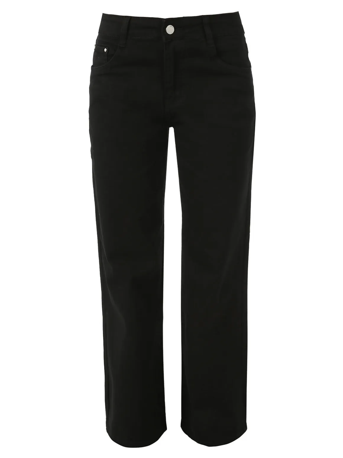 Solada Pantaloni jeans da donna a gamba larga push-up - nero