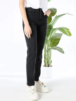Solada Pantaloni jeans push-up da donna taglie grandi - nero