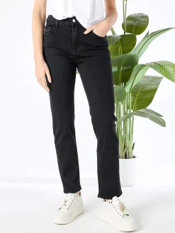 Solada Pantaloni jeans push-up da donna taglie grandi - nero