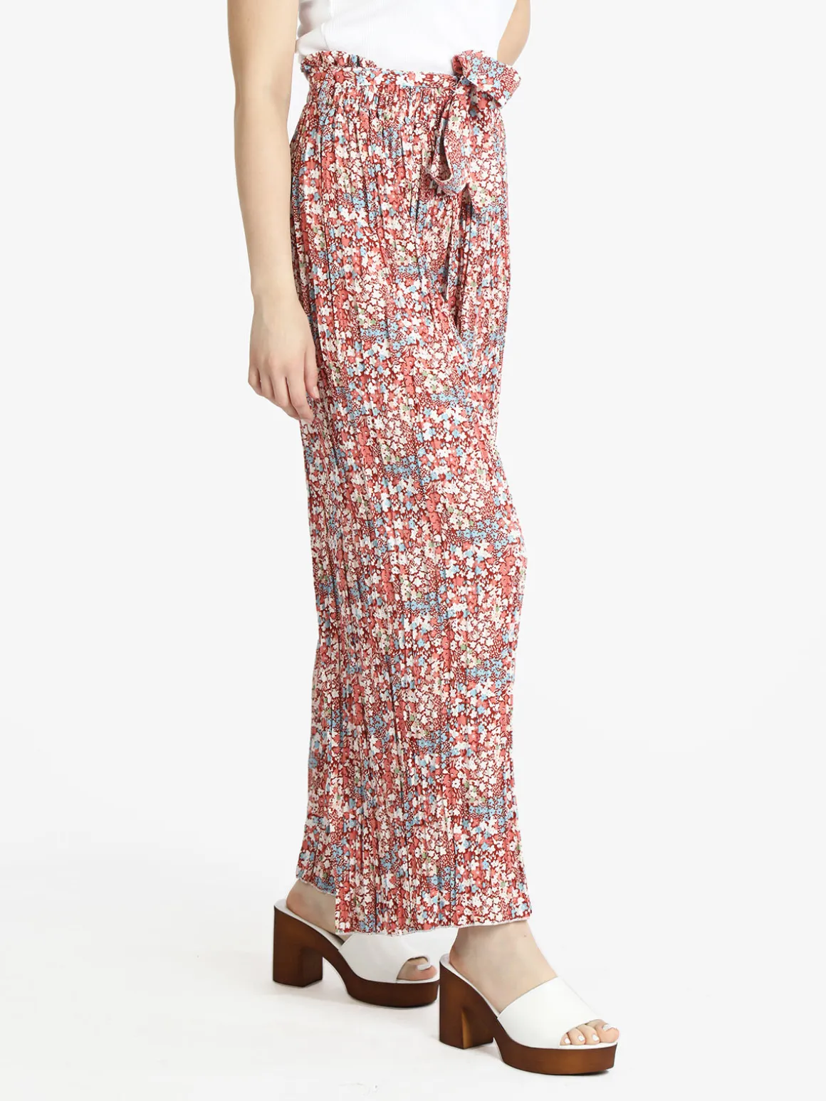 Solada Pantaloni leggeri donna a fiori con cintura