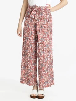 Solada Pantaloni leggeri donna a fiori con cintura