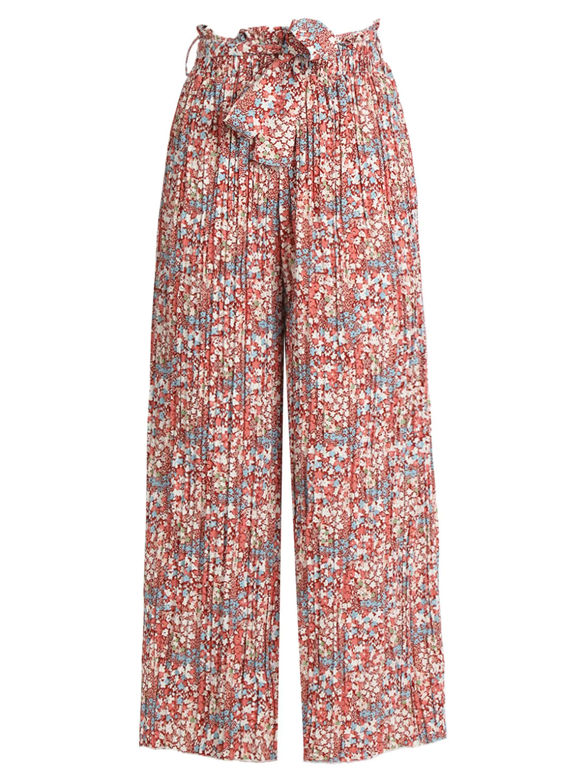 Solada Pantaloni leggeri donna a fiori con cintura