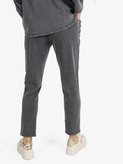 Solada Pantaloni sportivi da donna in cotone con coulisse - grigio scuro