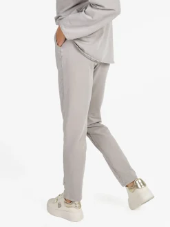 Solada Pantaloni sportivi da donna in cotone con coulisse - perla