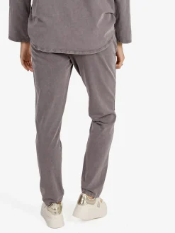 Solada Pantaloni sportivi da donna in cotone con coulisse - taupe