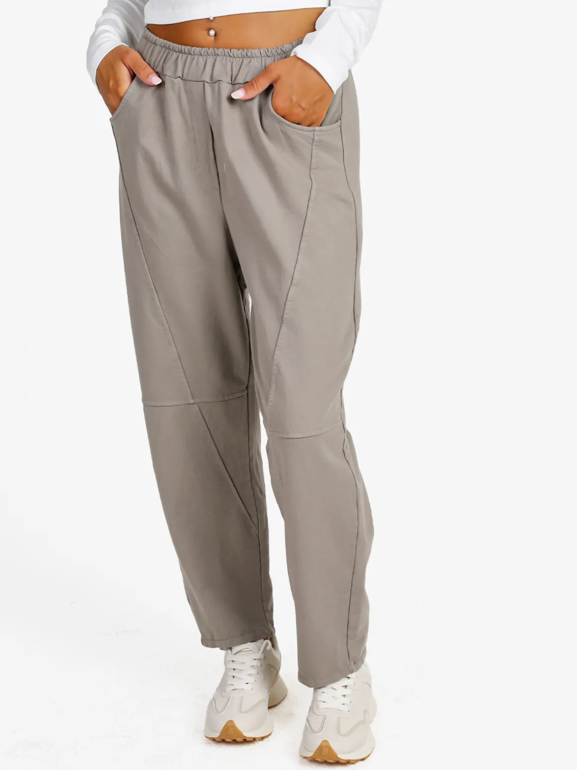 Solada Pantaloni sportivi donna in cotone - fango