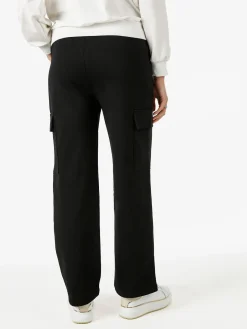 Solada Pantaloni tuta da donna con tasconi a gamba dritta - nero