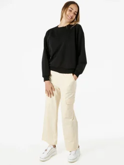 Solada Pantaloni tuta da donna con tasconi a gamba dritta - naturale