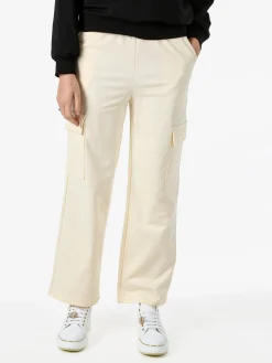 Solada Pantaloni tuta da donna con tasconi a gamba dritta - naturale