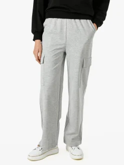 Solada Pantaloni tuta da donna con tasconi a gamba dritta - grigio