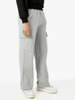 Solada Pantaloni tuta da donna con tasconi a gamba dritta - grigio