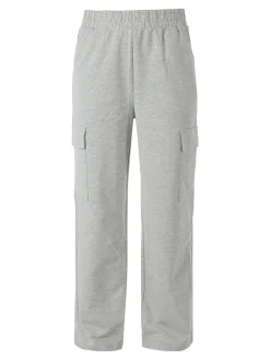 Solada Pantaloni tuta da donna con tasconi a gamba dritta - grigio