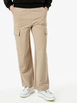 Solada Pantaloni tuta da donna con tasconi a gamba dritta - khaki