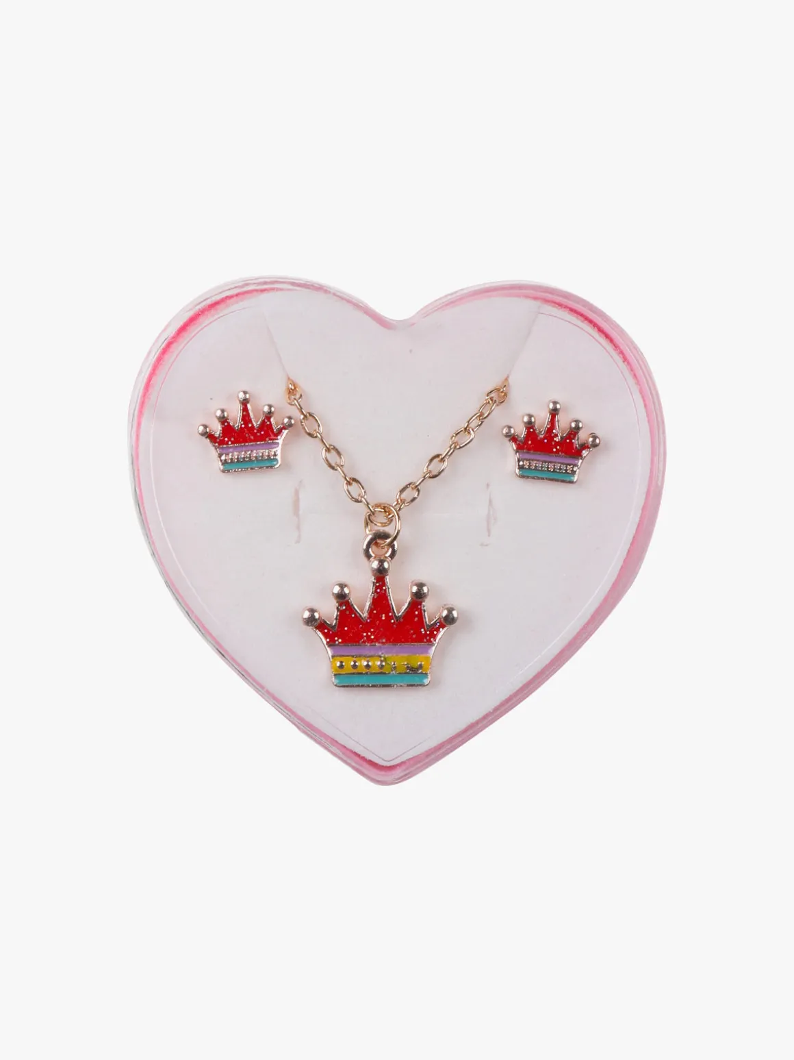 Solada Parure bimba collana e orecchini corona