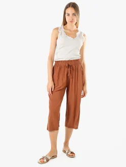 Solada Pinocchietti donna in cotone - marrone
