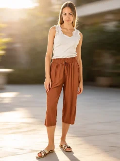 Solada Pinocchietti donna in cotone - marrone