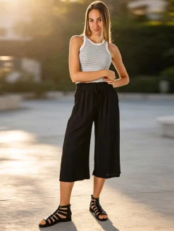Solada Pinocchietti donna in cotone - nero