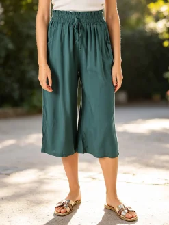Solada Pinocchietti donna in cotone - verde