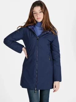 Solada Piumino donna lungo reversibile con cappuccio