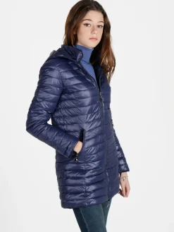Solada Piumino donna lungo reversibile con cappuccio
