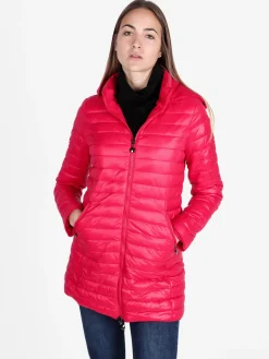 Solada Piumino donna lungo reversibile con cappuccio