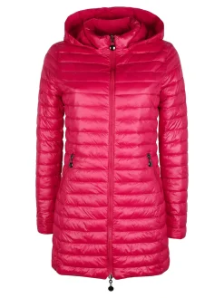 Solada Piumino donna lungo reversibile con cappuccio