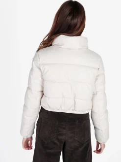 Solada Piumino puffer cropped da donna in ecopelle