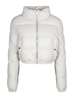 Solada Piumino puffer cropped da donna in ecopelle