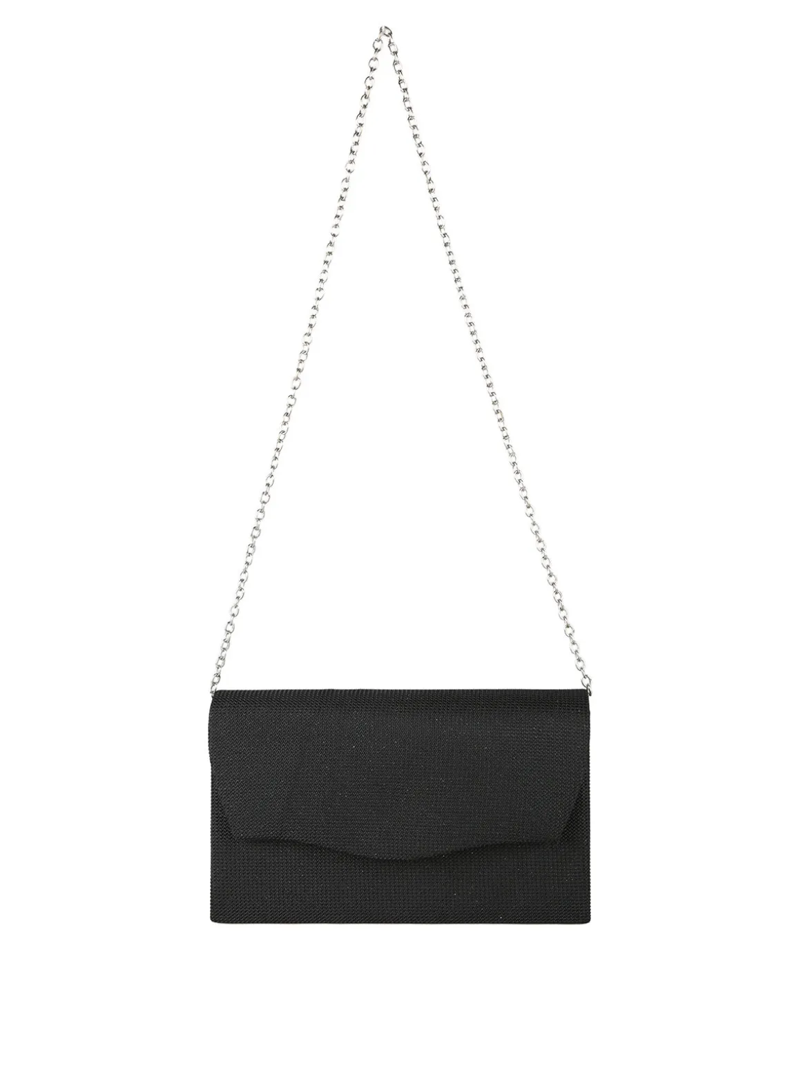 Solada Pochette da donna elegante con brillantini - nero