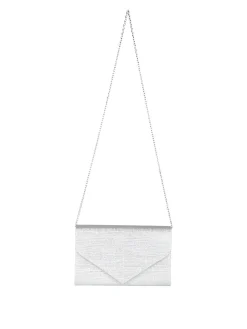 Solada Pochette donna brillantinata - argento