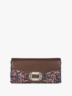 Solada Pochette gioiello da donna con paillettes - khaki