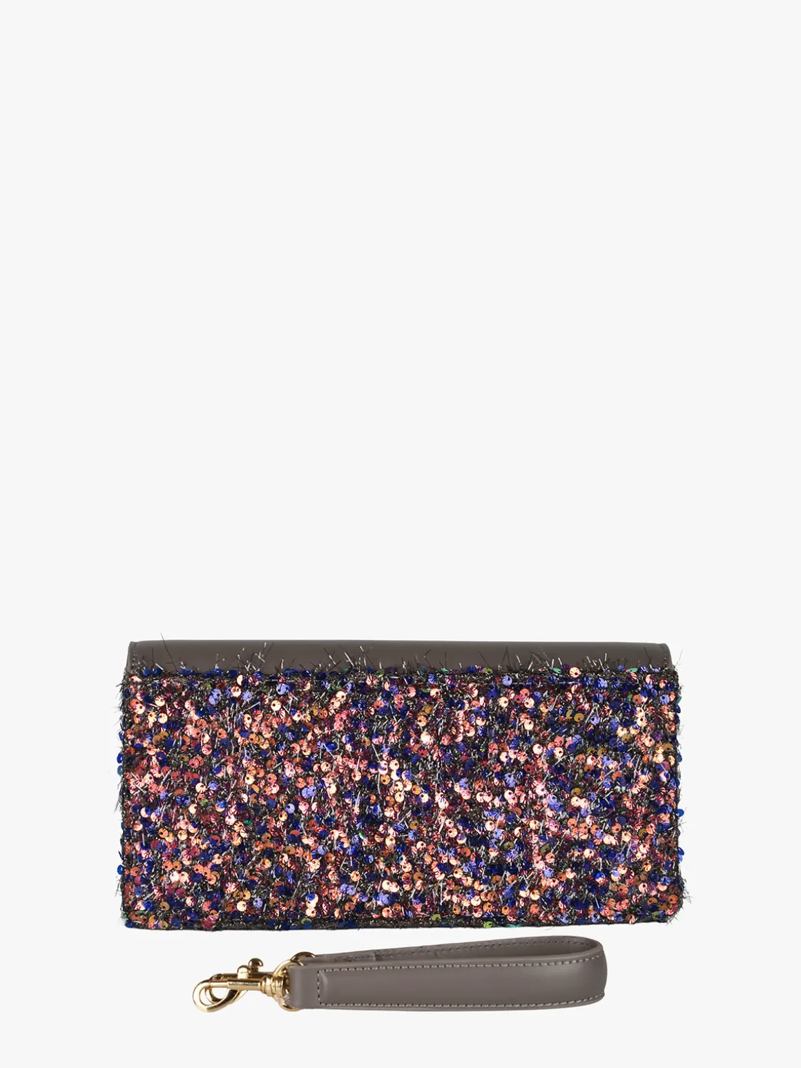 Solada Pochette gioiello da donna con paillettes - grigio scuro