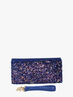Solada Pochette gioiello da donna con paillettes - blu
