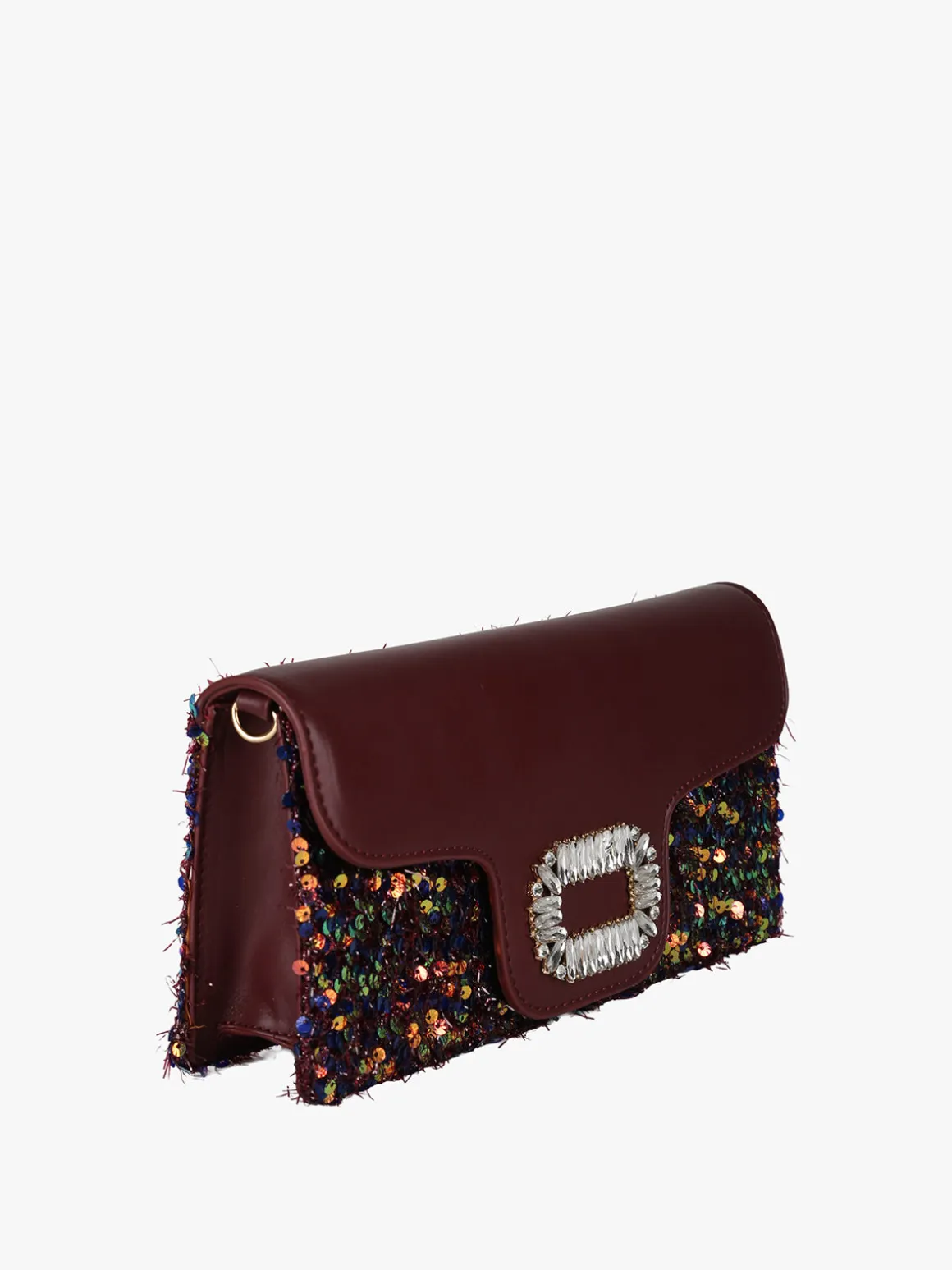Solada Pochette gioiello da donna con paillettes - bordeaux