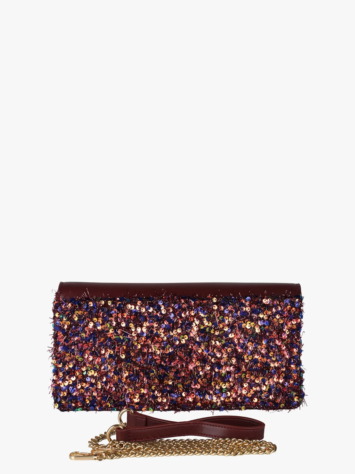 Solada Pochette gioiello da donna con paillettes - bordeaux