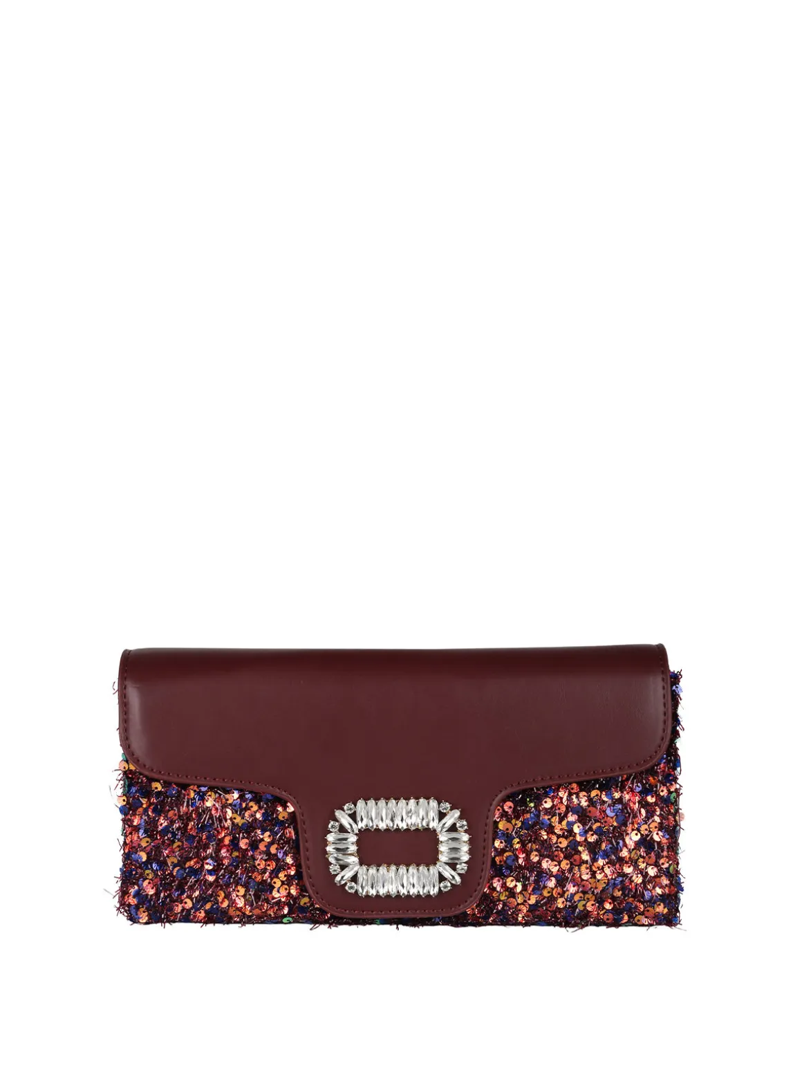 Solada Pochette gioiello da donna con paillettes - bordeaux