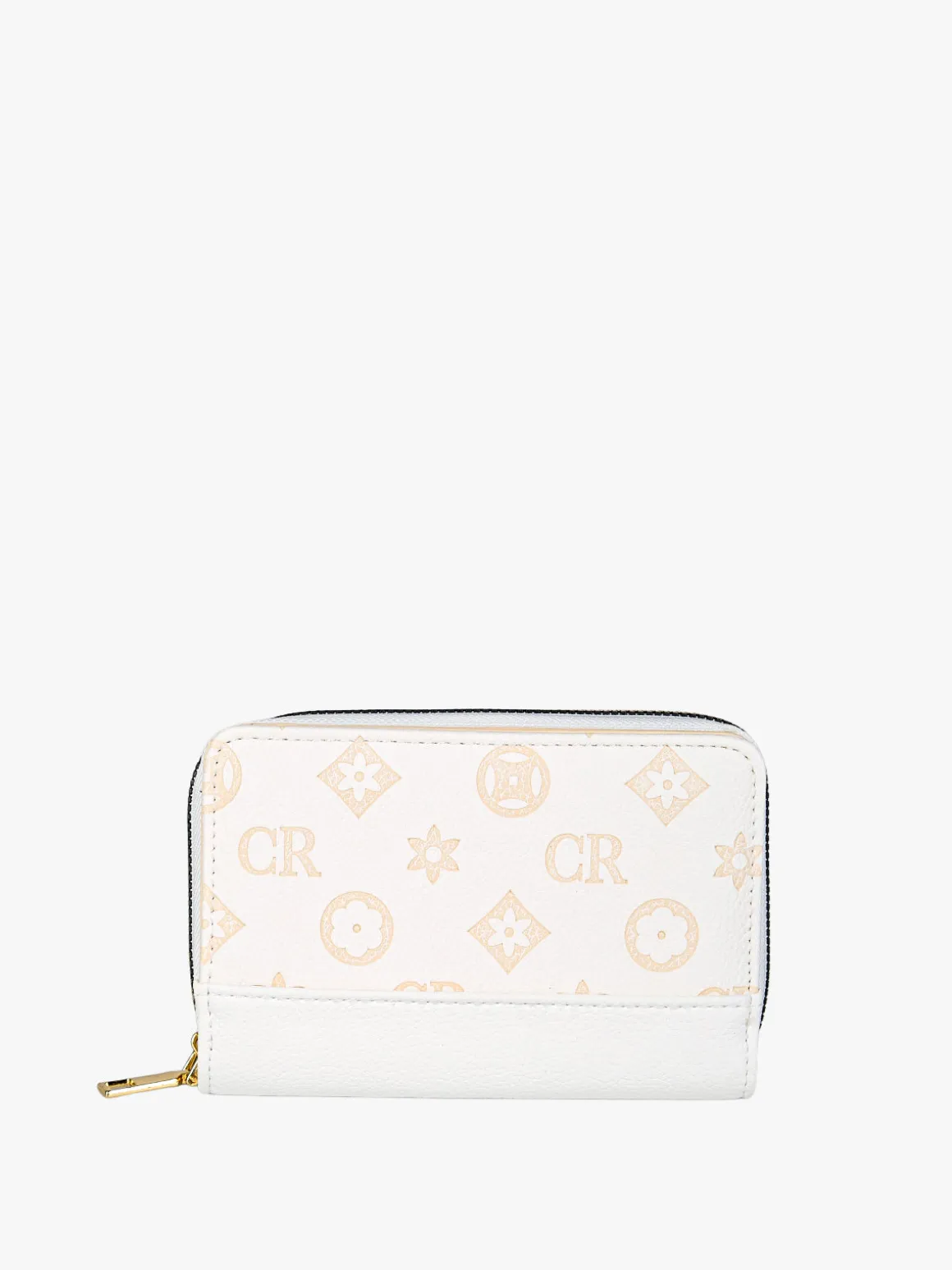 Solada Portafoglio da donna con stampa monogramma - bianco