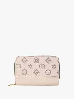Solada Portafoglio da donna con stampa monogramma - khaki