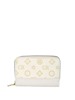 Solada Portafoglio da donna con stampa monogramma - beige