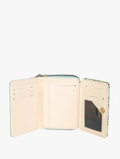 Solada Portafoglio mini da donna con stampa monogramma - pistacchio